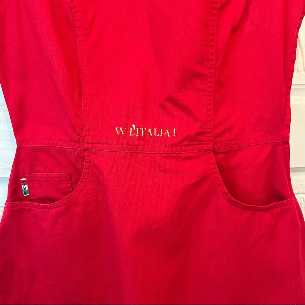 Moschino Junior Couture L’Italia Red Jumper Dress Size 14A (14 years) - Picture 2 of 9